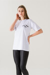 Kadın Come Find Beyaz Baskılı T-Shirt 21014  Beyaz