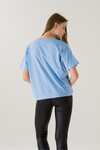 Kadın Love More Mavi Baskılı T-Shirt 21010