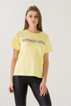 Kadın Spread Love Sarı Baskılı T-Shirt 21006