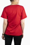 Kadın Çanta Baskılı Penye T-Shirt 21008B2 Kırmızı