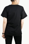 Kadın Çanta Baskılı Penye T-Shirt 21008B2 Siyah