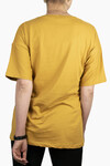 Kadın Oje Baskılı Penye T-Shirt 21007B2 Hardal