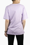 Kadın Oje Baskılı Penye T-Shirt 21007B2 Lila