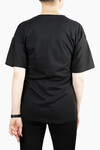 Kadın Oje Baskılı Penye T-Shirt 21007B2 Siyah