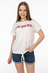 Kadın you got this Baskılı T-Shirt 21028 Beyaz