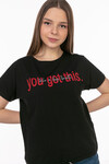 Kadın you got this Baskılı T-Shirt 21028 Siyah