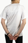 Kadın Yüz Çizim Baskılı T-Shirt 21008B1 Beyaz
